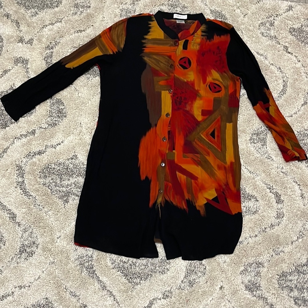 Womens Button Front Tunic Top - image 1
